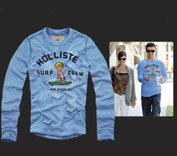 Hollister Hombres De Cuello Redondo Largo Remera HCO3818